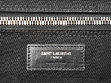 Saint Laurent Rive Gauche North South Tote In Black Cotton Canvas Fw0526pxzdu