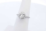 18k White Gold Diamond Ring 1.0ctw Center Diamond 3.4 Grams Size 5 Eb0526oorxde