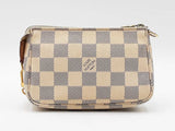 Louis Vuitton Mini Pochette In Damier Azur Coated Canvas Fw1125ozxdu