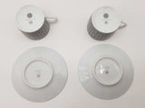 Hermes Mosaique Au 24 Gray Porcelain Cup Saucer Set 2 Do0426oxzde