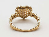 Heart 10k Yellow Gold Czs 2.1g Ring Size 6.5 Do1125rxde