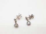 14k White Gold Diamond Dangle Stud Earrings Do0624oxzde