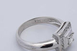 0.25ctw Princess Cut Diamond Ring In 14k White Gold 3.6 Grams Size 5 Eb0526orxdu