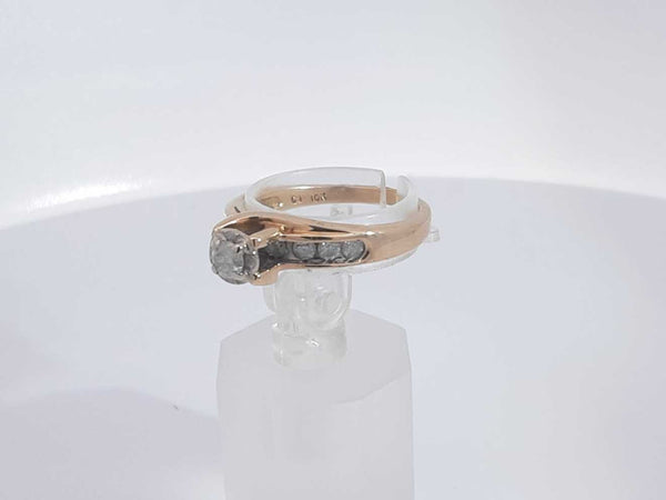 0.55 Cttw Diamond 10k Yellow Gold Ring 3.1 Grams Size 6.5 Aa0725lixsa