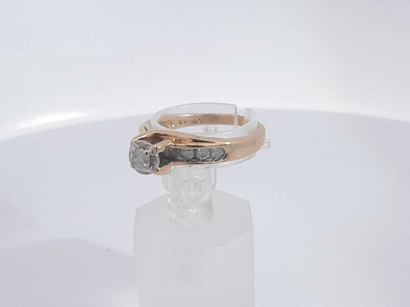 0.55 Cttw Diamond 10k Yellow Gold Ring 3.1 Grams Size 6.5 Aa0725lixsa