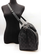 Louis Vuitton Keepall 45 In Monogram Eclipse Coated Canvas & Leather Fw0426szxdu
