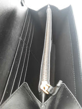 Versace Logo Black & White Leather Chain Shoulder Bag Eb1025lrxsa