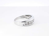 0.85 Ctw Channel-set Diamond & 10k Gold Wedding Band 4.2g Size 10.75 Fw0426wxzdu