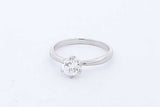 0.54ctw Diamond Solitaire Ring In Platinum 3.2 Grams Size 6 Eb0126prxde