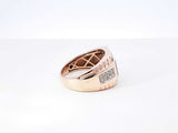 0.43 Cttw Diamond & 10k Rose Gold Cluster Signet Ring 7 Grams Size 9.75 Fw0726ixzdu