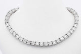 3.99cttw Diamond Tennis Necklace 10k White Gold 33.9 Grams 21 Inch Eb0526oxxzsa