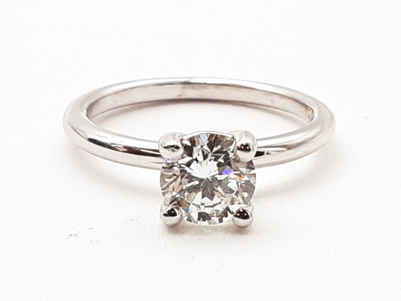 14k White Gold Lab Grown Diamond Solitaire Ring Size 6.75 Do0224rxzde