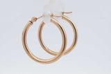 14k Yellow Gold Hoop Earrings 0.9 Grams Eb0826rxsa