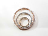 Diamond Pavé  & 14k Tricolor Gold Concentric Circle Pendants 5.5g Fw0826pxzdu