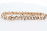 5.8cttw Diamond S Link Bracelet 14k Yellow Gold 21.4 Grams 7.25 Inch Eb726lcxzsa