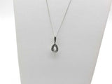 1.0 Dwt Lab Grown Diamond 1.6 Grams 14k White Gold Pendant Chain 22 Inch Mk1225cssmia