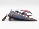 Fendi X Fila Fendimania Clutch In Leather & Ff Zucca Coated Canvas Fw0926orxdu