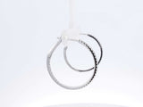 0.56 Cttw Diamond & 14k White Gold Inside Out Hoop Earrings 3.4 Grams Fw0726ozxdu