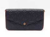 Louis Vuitton Pochette Félicie In Navy Monogram Empreinte Leather Fw0925izxdu