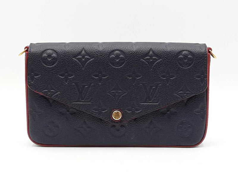 Louis Vuitton Pochette Félicie In Navy Monogram Empreinte Leather Fw0925izxdu
