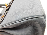 Hermes Birkin 30 Bleu Lin Blue Togo Gold Hardware Handbag Do0725lprxzde