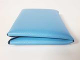 Hermes Calvi Celeste Blue Epsom Snap Card Holder Do0925oxzde