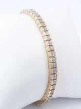 2.2 Cttw Diamond & 14k Yellow Gold Tennis Bracelet 23g 7.5 Inch Fw0526owxdzdu