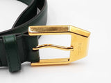 Gucci Green Leather With Gold Tone Buckle Eb0724exdu