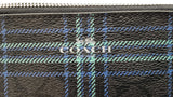Coach Cosmetic Pouch In Multicolor Plaid Signature Coated Canvas Fw0725pzdu