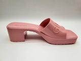 Gucci Pink Rubber Platform Sandal Slides Size Eu 39/ Us 9 W Do0624lxzde