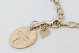 14k Yellow Gold Link Bracelet With Cross Medallion Charm 2.4 Grams 7 Inch Eb0926lxzsa