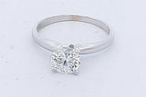 1.0ctw Diamond Ring In 14k White Gold 2.1 Grams Size 6.75 Eb0726lppxde