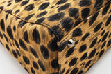 Christian Dior Leopard Print Canvas Lady Dior Top Handle Bag Eb0726exzsa