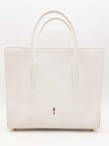 Christian Louboutin Paloma White Leather Tote Bag Eb1224rxzsa