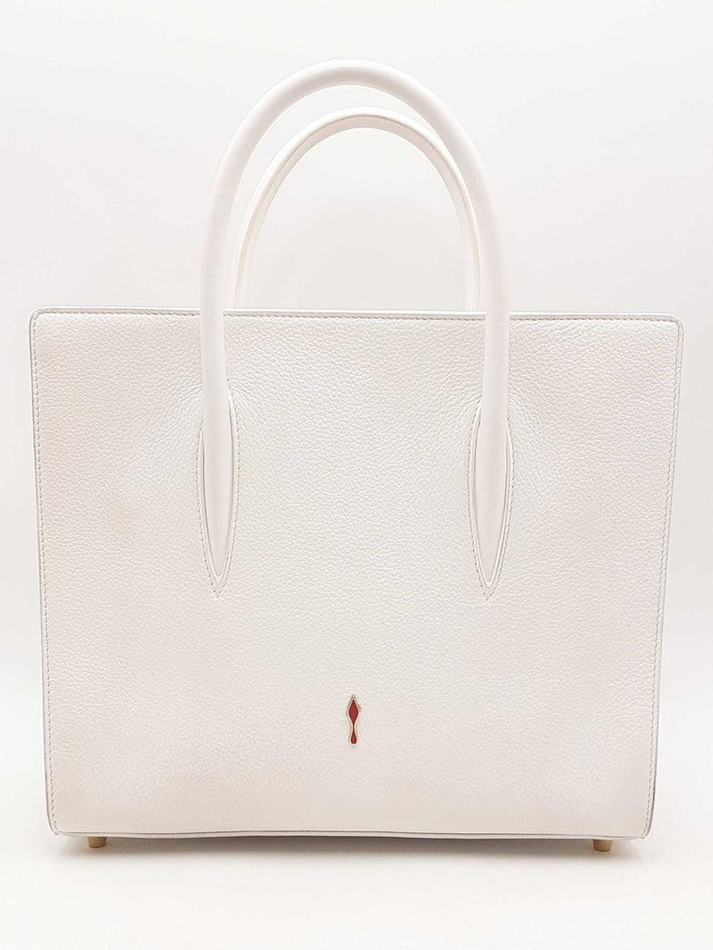 Christian Louboutin Paloma White Leather Tote Bag Eb1224rxzsa