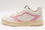 Gucci Re-web White & Pink Leather Sneakers Size 38 Eb1225oxzsa