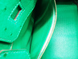 Hermes Birkin 25cm Vert Verone Green Ostrich Leather Gold Handbag Do0626ooxzxde