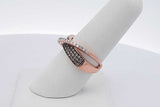 14k Rose Gold Diamond Criss-cross Ring 5.6 Grams Size 7 Eb0626worsa