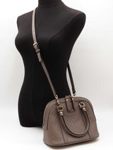 Gucci Mini Dome Bag In Grey Microguccissima Embossed Leather Fw0726wxzdu