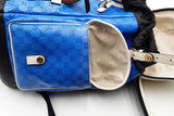 Gucci X Adidas Blue Crystal Canvas & White Leather Michael Backpack Eb1225lrxzsa