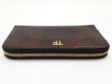 Tom Ford Brown Metallic Lizard Scale Embossed Leather Zipper Wallet Do0725oxzde