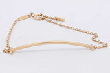 Tiffany & Co. 18k Gold T Smile Bracelet With Diamonds 2.8g 6 Inch Eb0426pxzsa