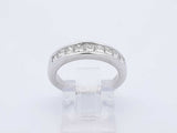1.71 Cttw Diamond & 14k White Gold Channel Ring 4.7 Grams Size 7 Fw0925iwzdu