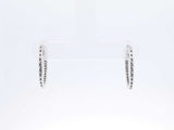 Diamond & 10k White Gold Inside Out Hoop Earrings 2.9 Grams Fw0526lwrdu