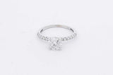 1.0ctw Center Round Diamond Ring 10k White Gold 1.7 Grams Size 5.5 Eb0425loirsa