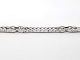 1.60 Cttw Diamond & 18k White Gold Geometric Link Tennis Bracelet 12.3 Grams 7 Inch Fw0726czxdu