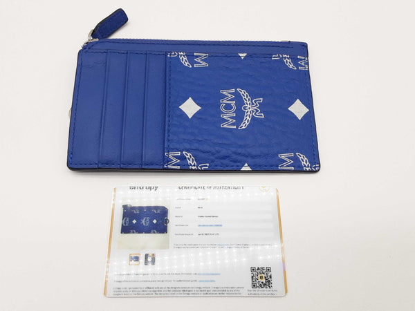 Mcm Aren Surf The Web Blue Visetos Card Holder Do0725crde