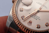 Rolex Oyster Perpetual Datejust 36mm 18k & Stainless Steel Watch Eb0225ixxzsa