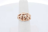 14k Yellow Gold Woven Design Ring 4.2 Grams Size 5.75 Eb0526oxzdu