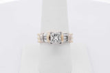 1.04ctw Princess Cut Diamond Ring In 14k Yellow Gold 6.5g Size 7.5 Eb1225loxzsa